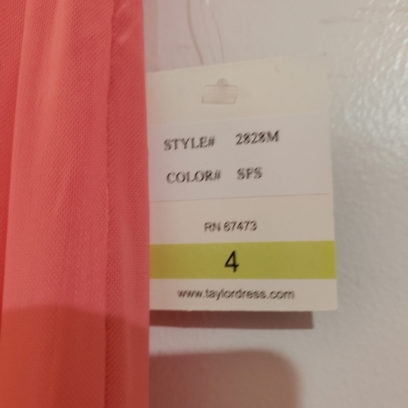 92- Taylor Women's Maxi Dress Tie Neck Soft Pink Blush Size 4 NWT - Picture 7 of 11